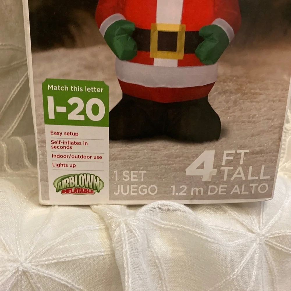 Holiday Time Santa Claus Inflatable - Red, White, and Green